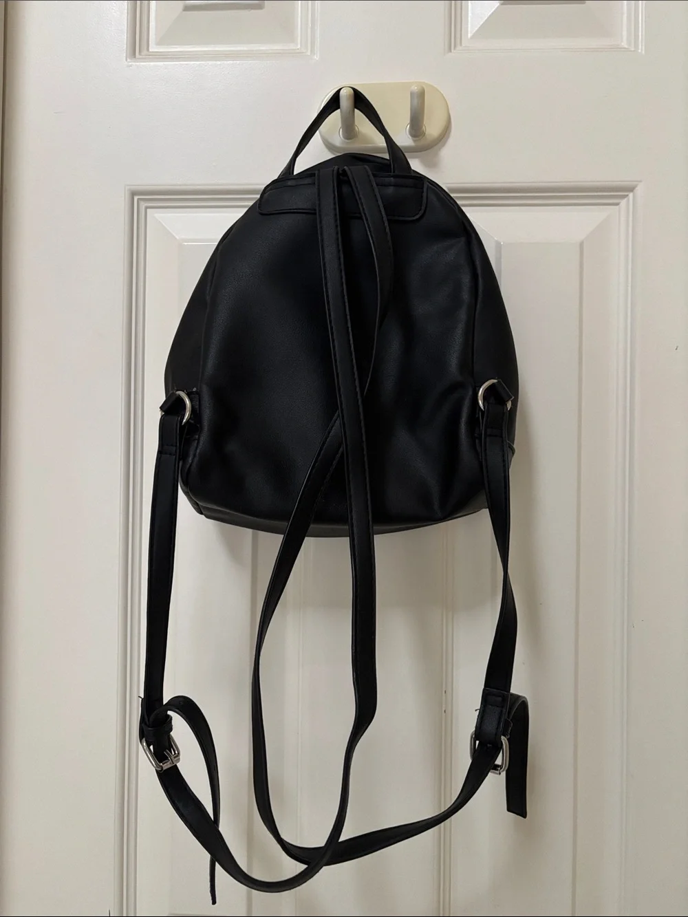 Candie's Black Mini Backpack with Plush Heart Patch